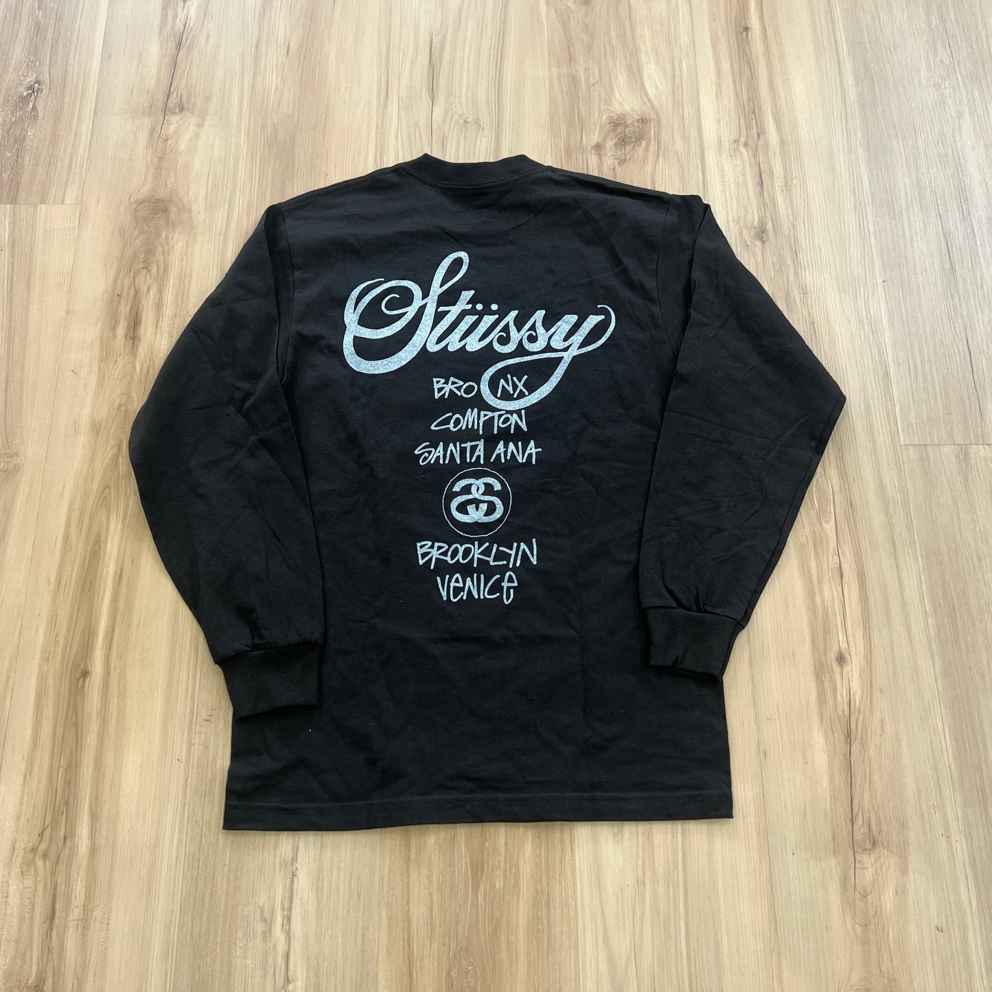 Stussy World Tour Long-Sleeve Tee Black