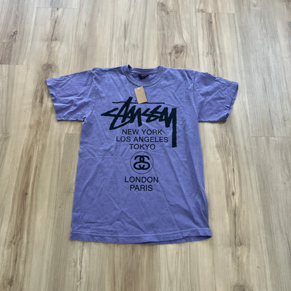 Stussy World Tour Pigement Dyed Tee Purple