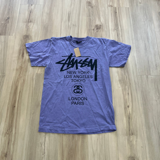 Stussy World Tour Pigement Dyed Tee Purple
