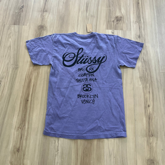 Stussy World Tour Pigement Dyed Tee Purple