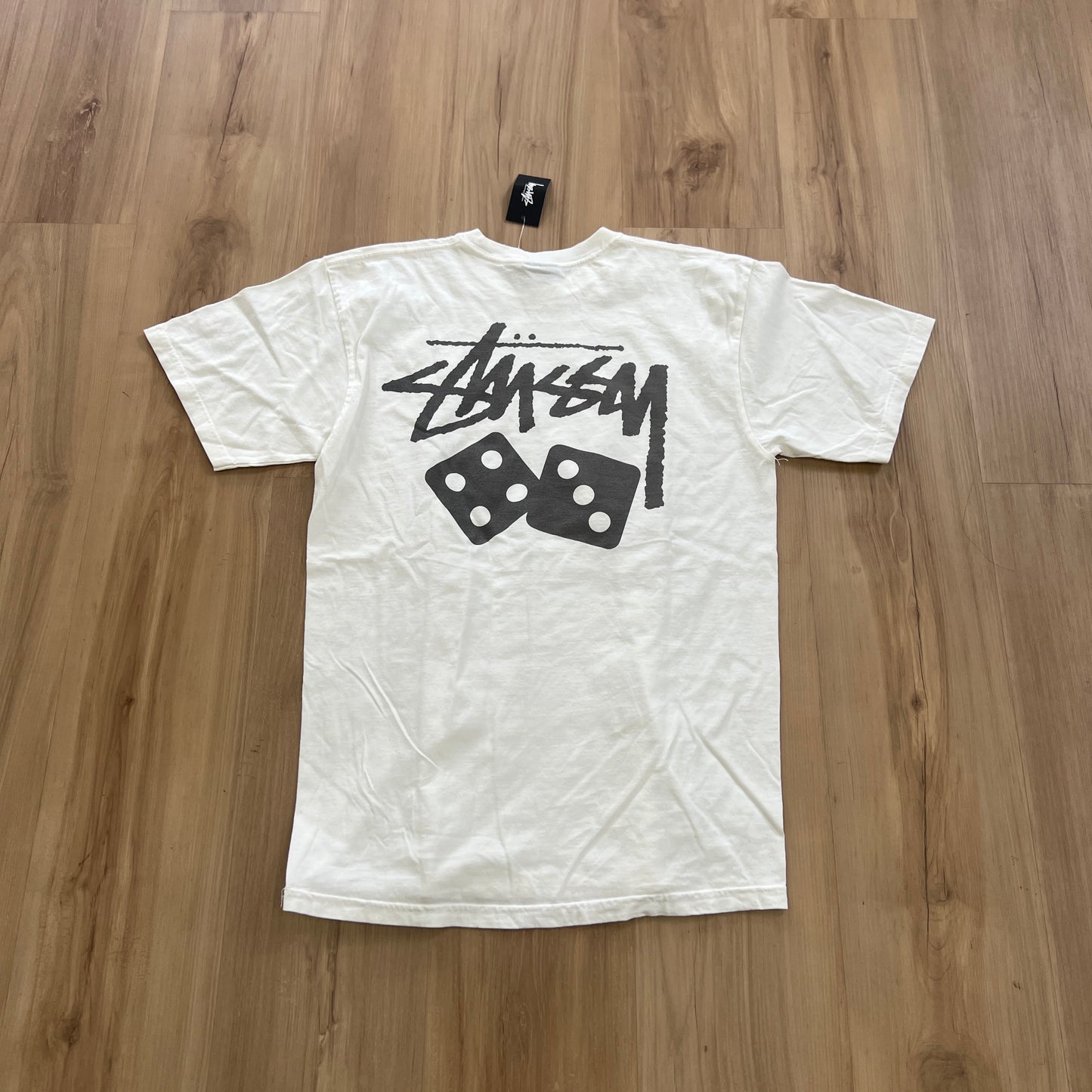 Stüssy Dice Pigment Dyed Tee White
