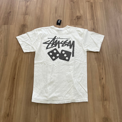Stüssy Dice Pigment Dyed Tee White