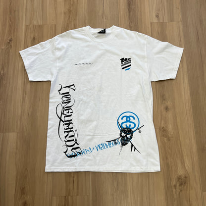 Stussy x Neighborhood Boneyards collection t-shirt White