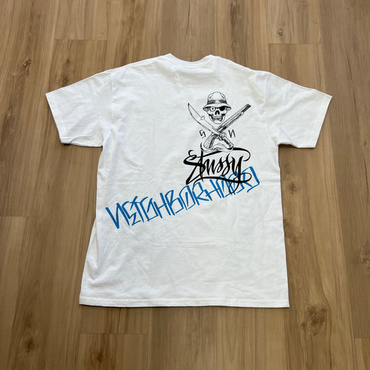 Stussy x Neighborhood Boneyards collection t-shirt White
