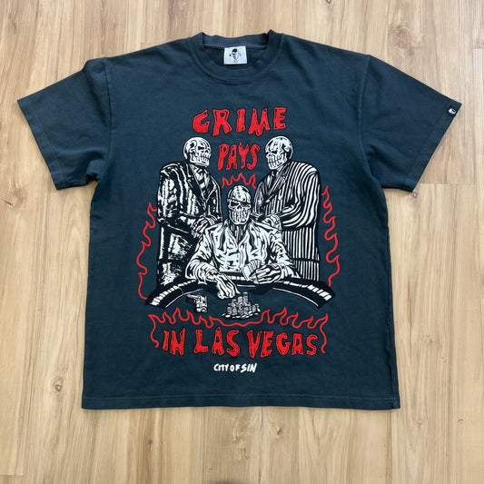 Warren Lotas Crime Pays Tee Black