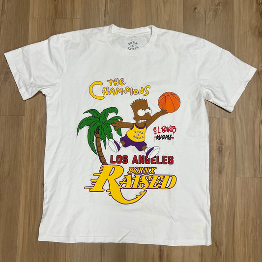 Born X Raised x NBA x The Simpsons "El Barto Lakers The Champions" White