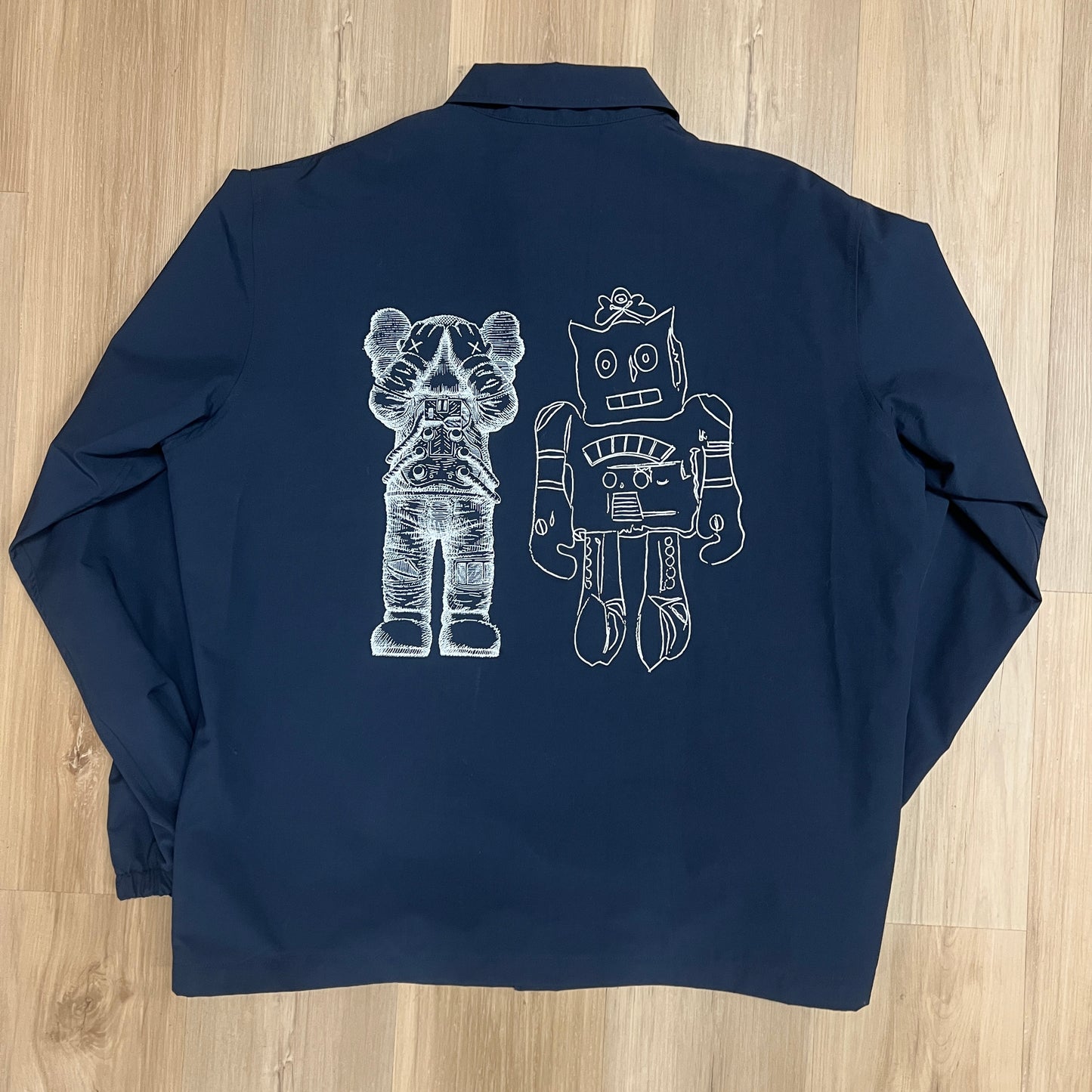 Uniqlo x KAWS x Andy Warhol Coach Jacket Navy Blue