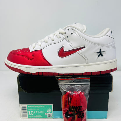 Nike SB Dunk Low Supreme Jewel Swoosh Red