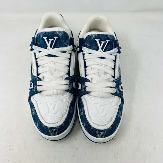 Louis Vuitton LV Trainer Monogram Denim White Blue
