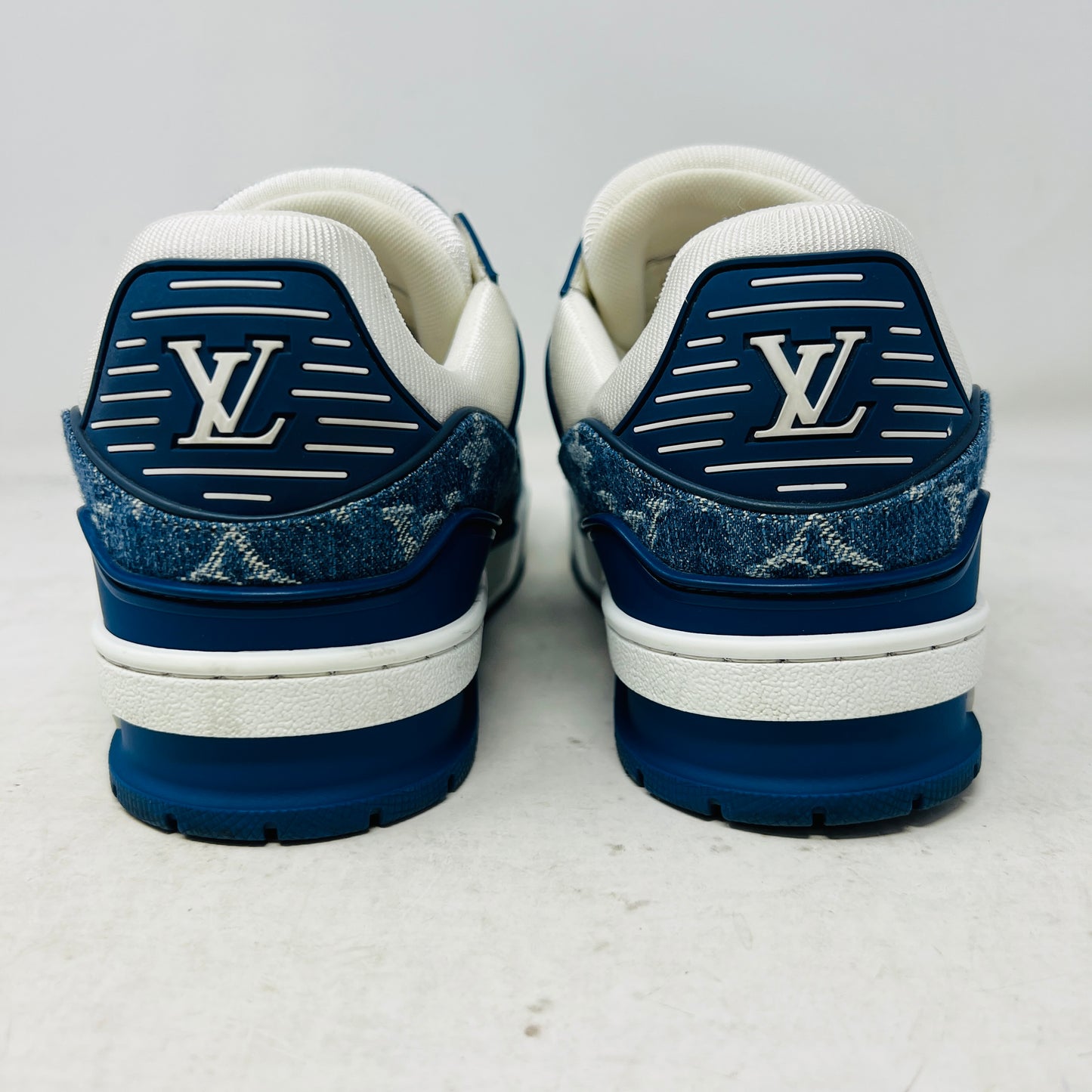 Louis Vuitton LV Trainer Monogram Denim White Blue