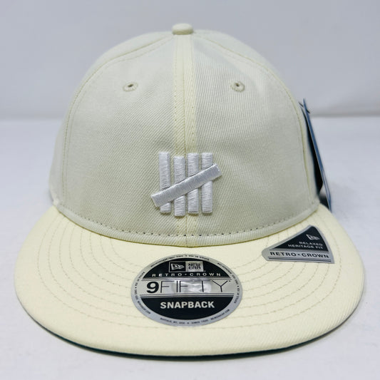 UNDEFEATED X New Era Retro Crown Snapback Off-White