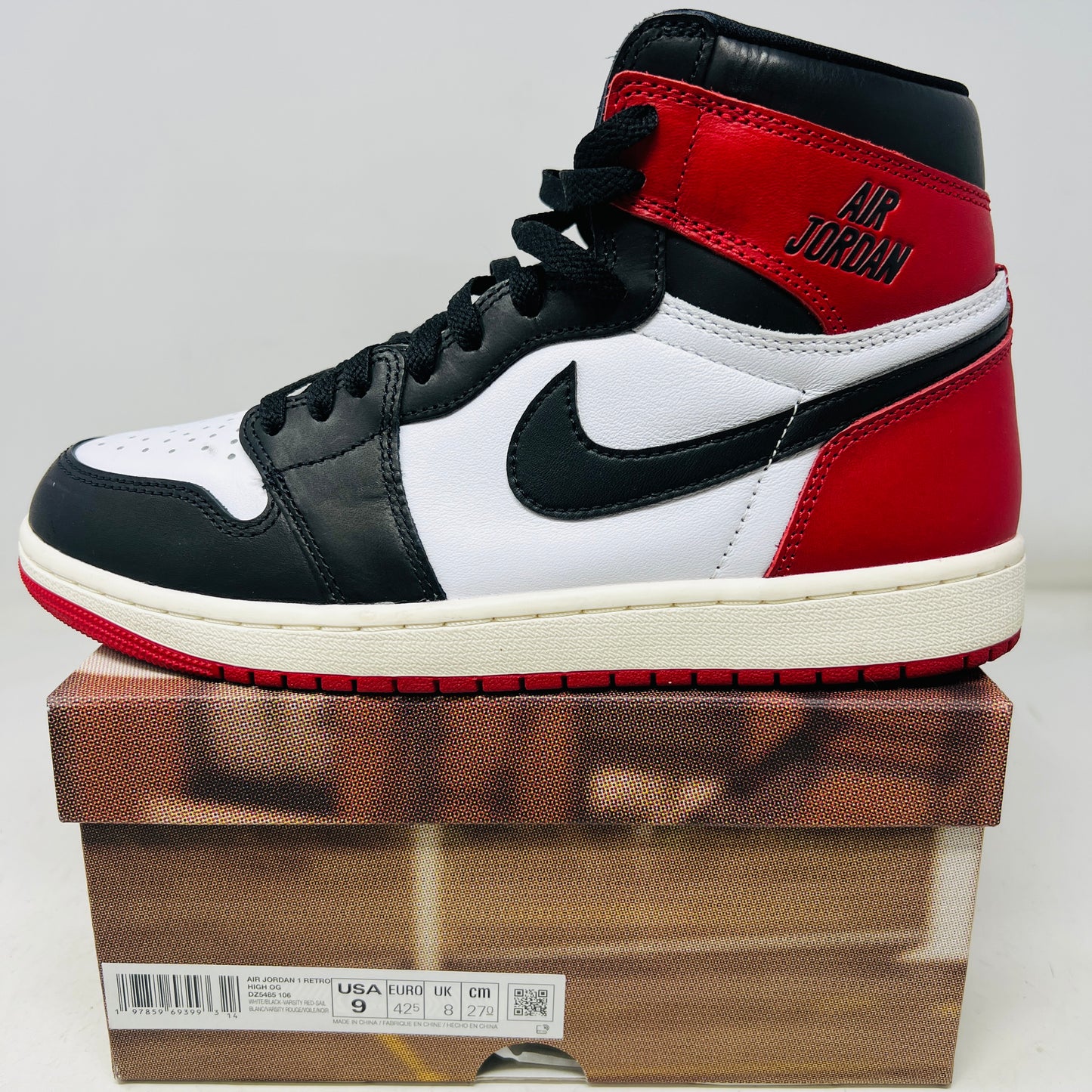Jordan 1 Retro High OG Black Toe Reimagined
