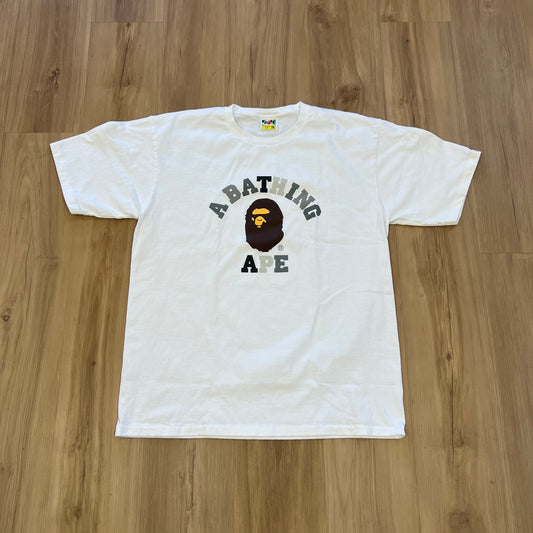 A Bathing Ape College T-shirt white