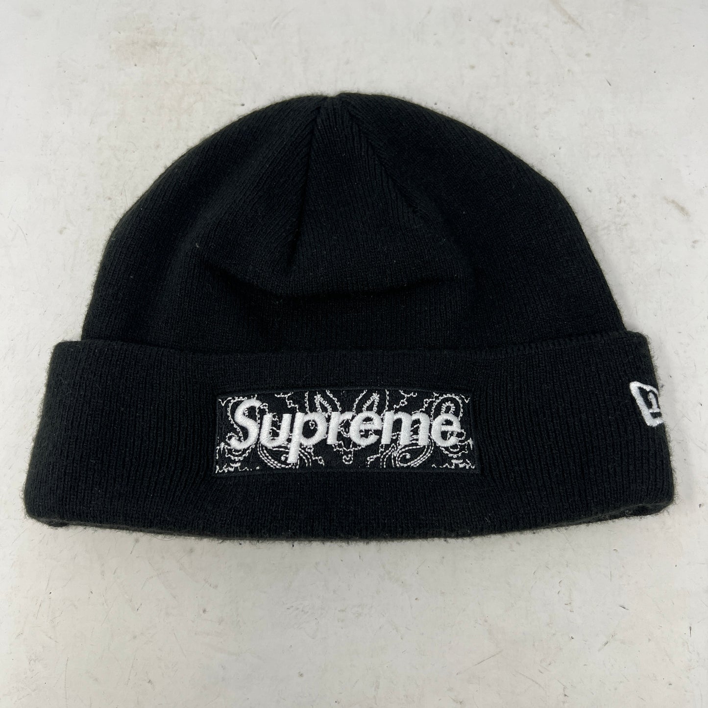 Supreme x New Era Box Logo Beanie Black