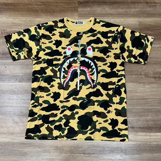 BAPE 1st Camo Shark Tee Yellow