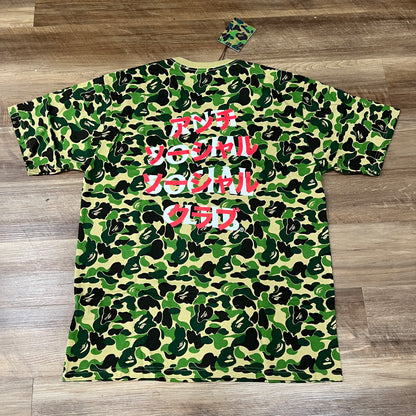 BAPE x Anti Social Social Club ABC Camo Tee Green