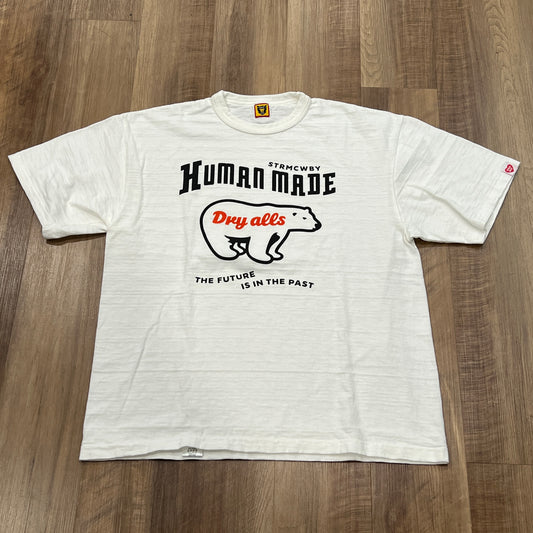 Human Made Polar Bear Text Tee White