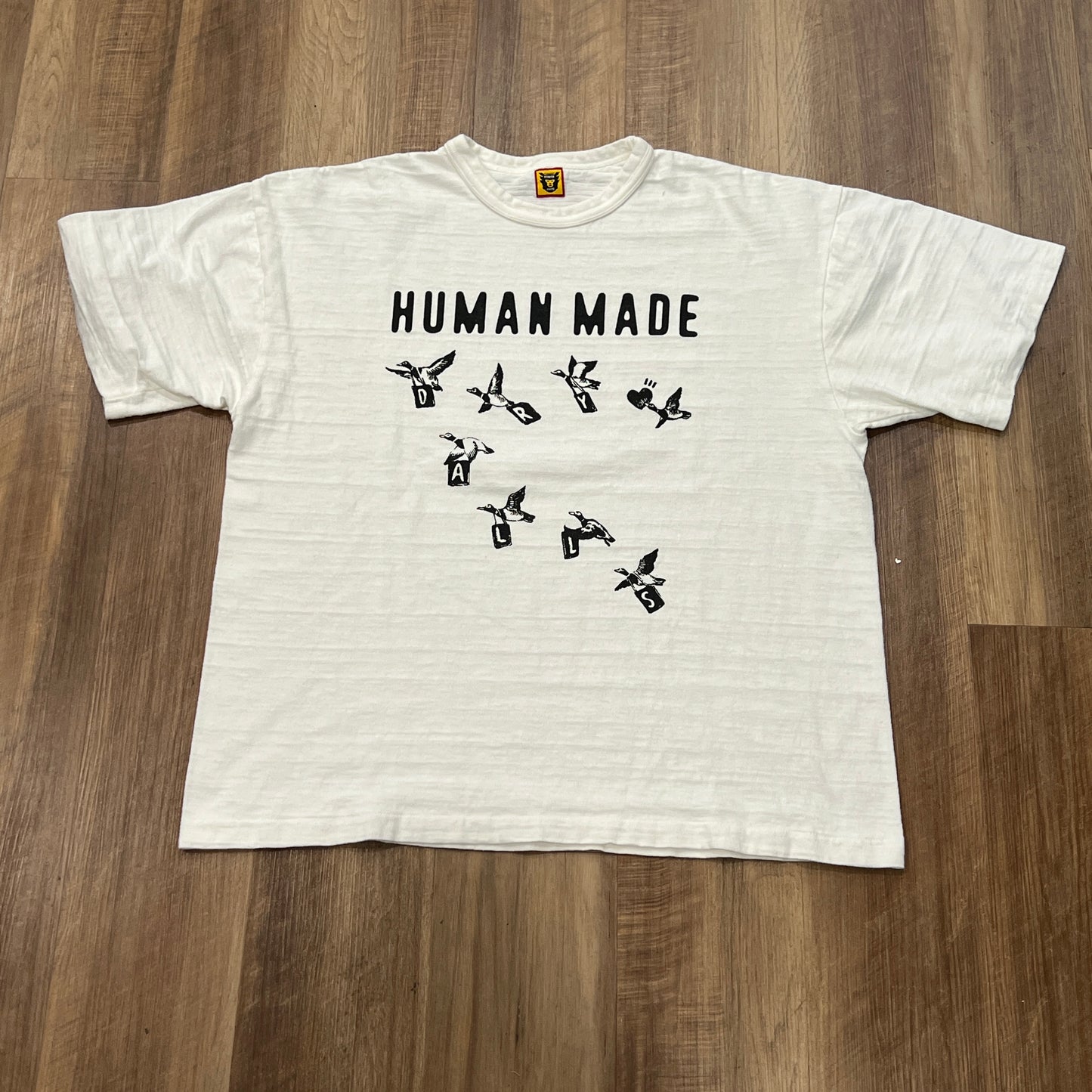 Human Made Duck Text Tee White
