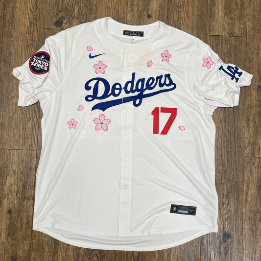 Nike x Takashi Murakami x MLB World Tour Tokyo Series 2025 Dodgers Ohtani Jersey White