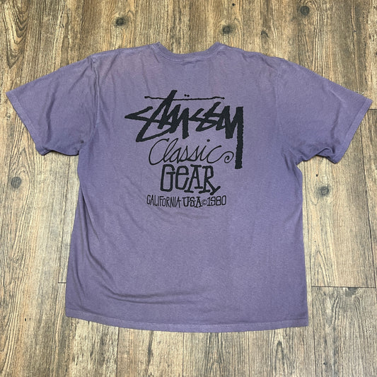 Stussy Classic Gear Tee Pigment Dyed Grape