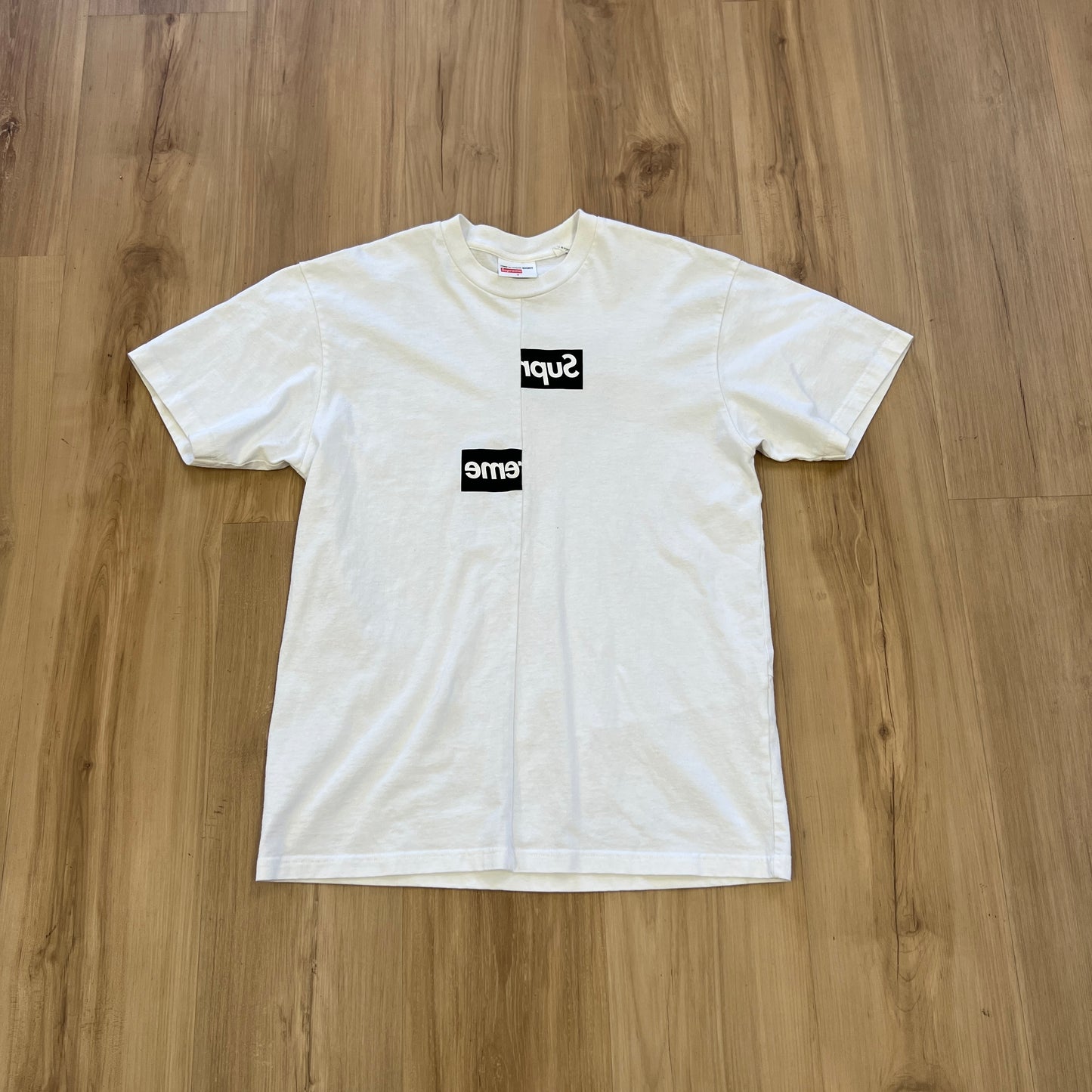 Supreme Comme des Garcons SHIRT Split Box Logo Tee White