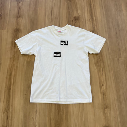 Supreme Comme des Garcons SHIRT Split Box Logo Tee White