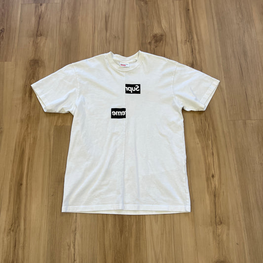 Supreme Comme des Garcons SHIRT Split Box Logo Tee White