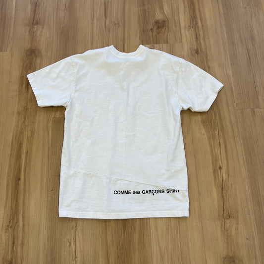 Supreme Comme des Garcons SHIRT Split Box Logo Tee White