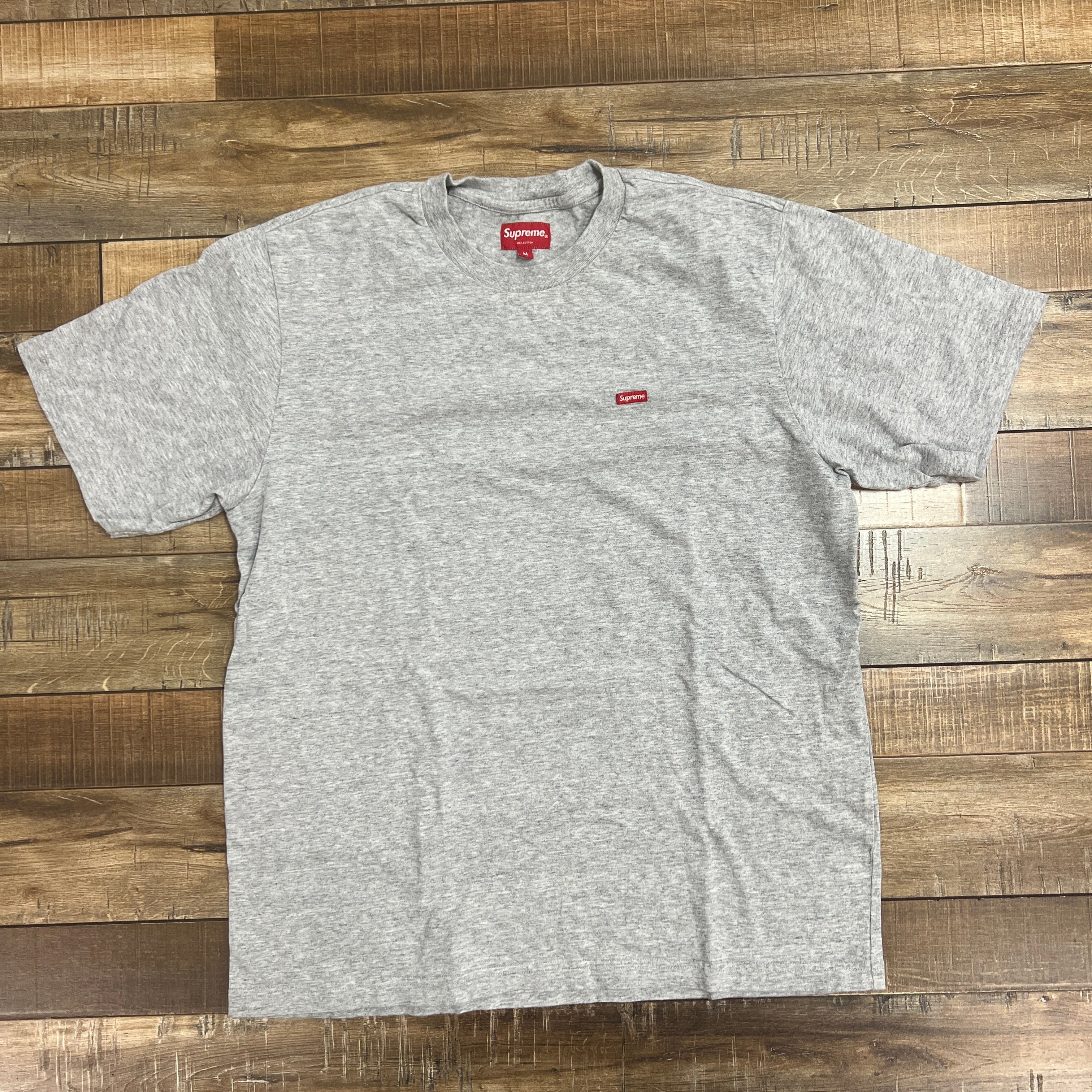 Supreme Box logo Tee Heather Grey – Holy Ground