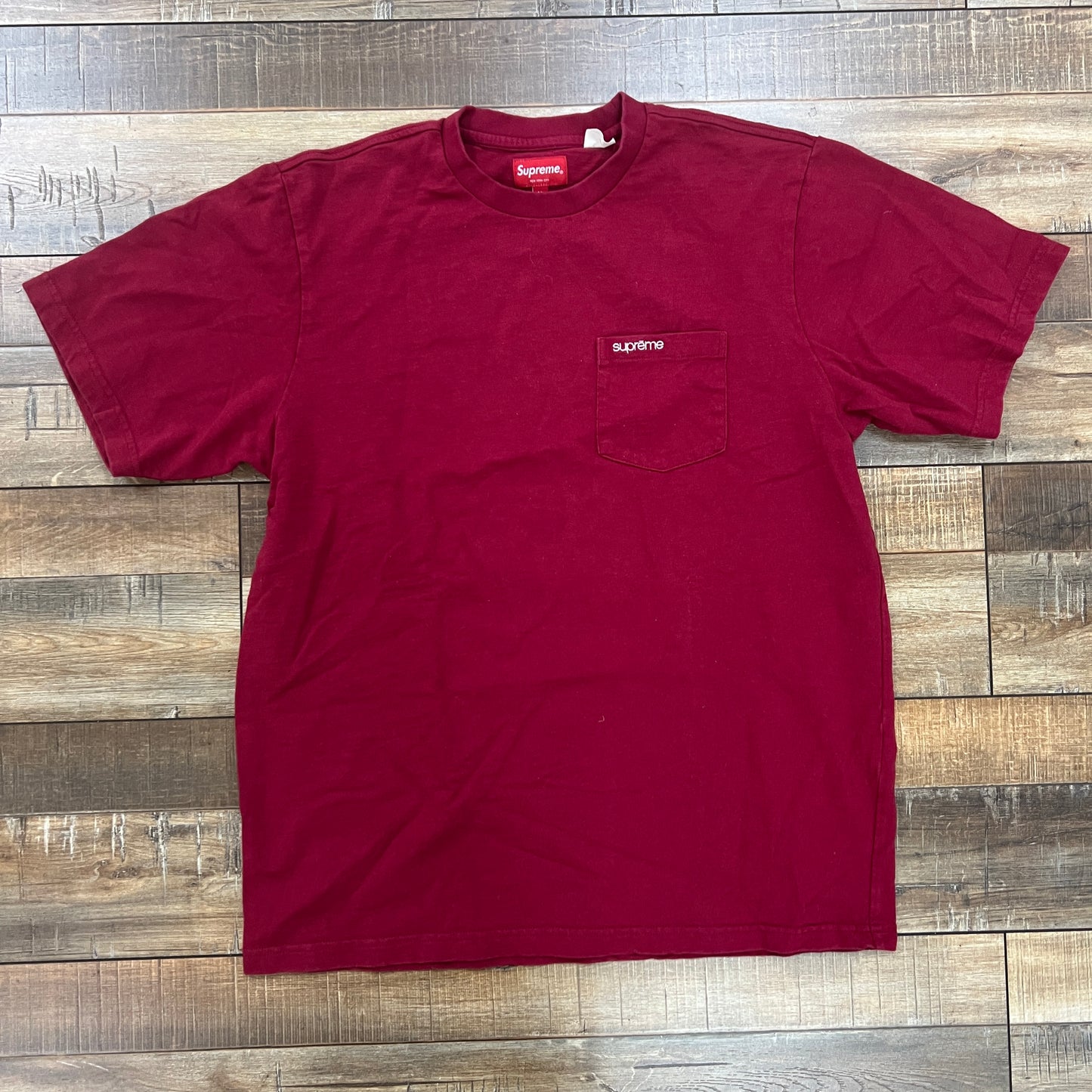 Supreme S/S Pocket Tee (FW22) Cardinal