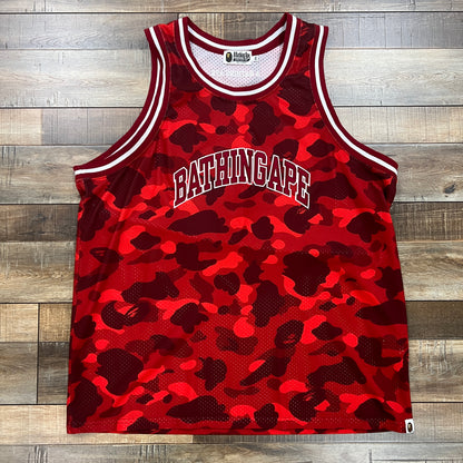 BAPE Color Camo Basketball Tank Top Red