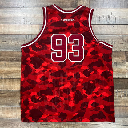 BAPE Color Camo Basketball Tank Top Red