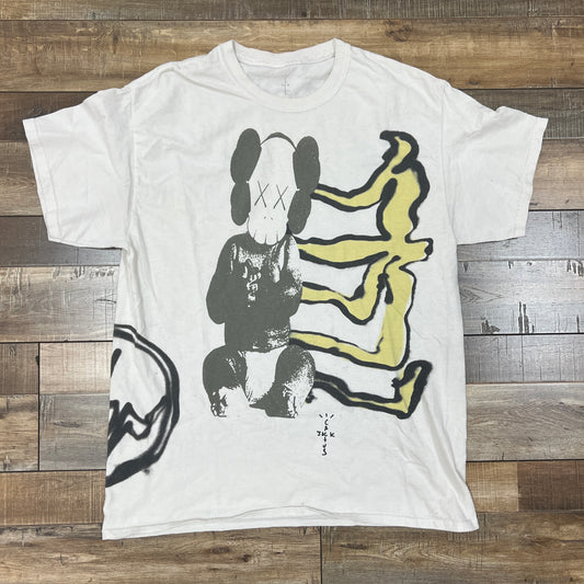 Travis Scott Cactus Jack + Kaws For Fragment Tee Aged Yellow