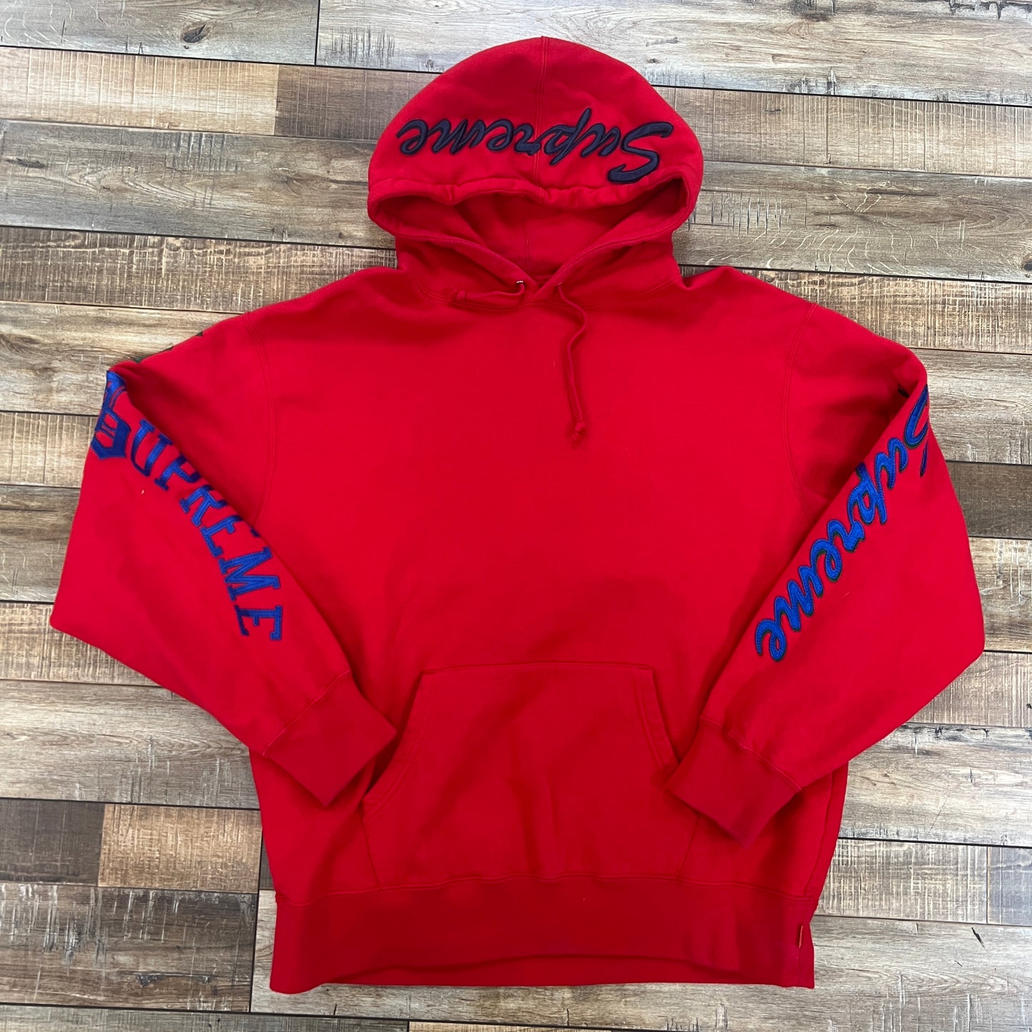 Supreme Multi Logo Hooded Sweatshirt 'Red'