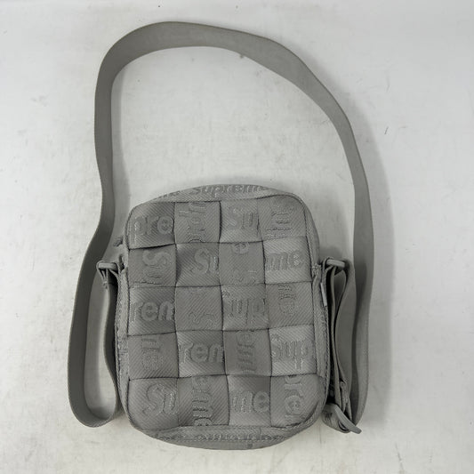 Supreme Woven Shoulder Bag Grey