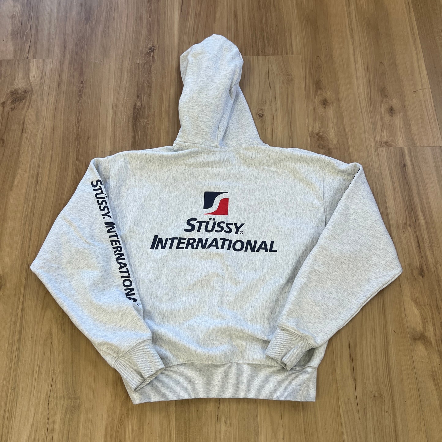 Stussy International Zip Hoodie Grey