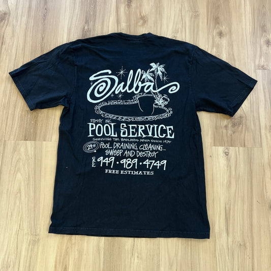 Stussy Pool Service Pigment Dyed Tee Black