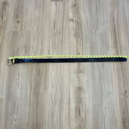 Stussy crocodile embossed leather belt