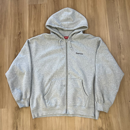 Supreme Crest Zip Up Hooded Sweatshirt Grey