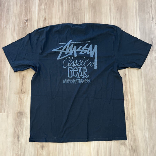 Stussy Classic Gear Pigment Dyed Tee Black