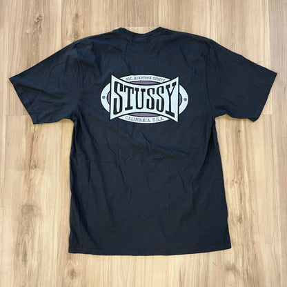 Stussy Champion Oval Tee Pigment Dyed Black