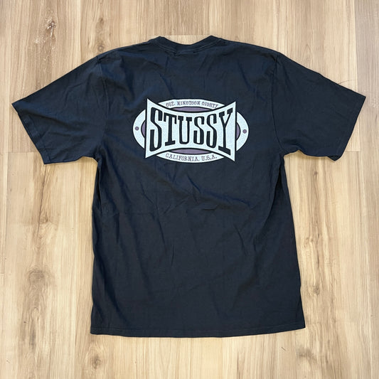 Stussy Champion Oval Tee Pigment Dyed Black