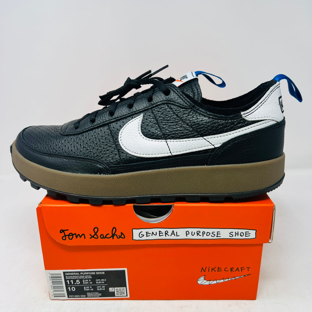 NikeCraft General Purpose Shoe Tom Sachs Black White Team Royal (Women's)