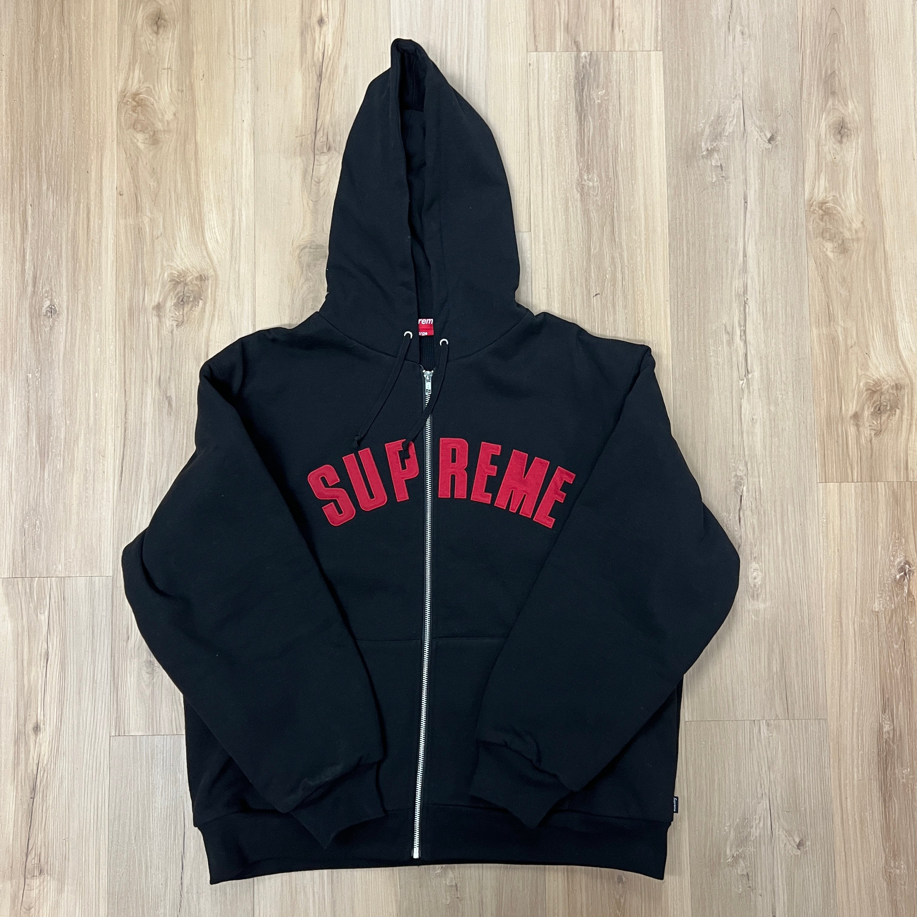 Supreme Arc Thermal Lined Zip Up Hooded Sweatshirt Black – Holy Ground