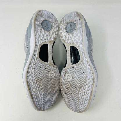Nike Kobe 8 Protro Wolf Grey sneakers on box, 8.5/10 condition, light wear, 2024 release.