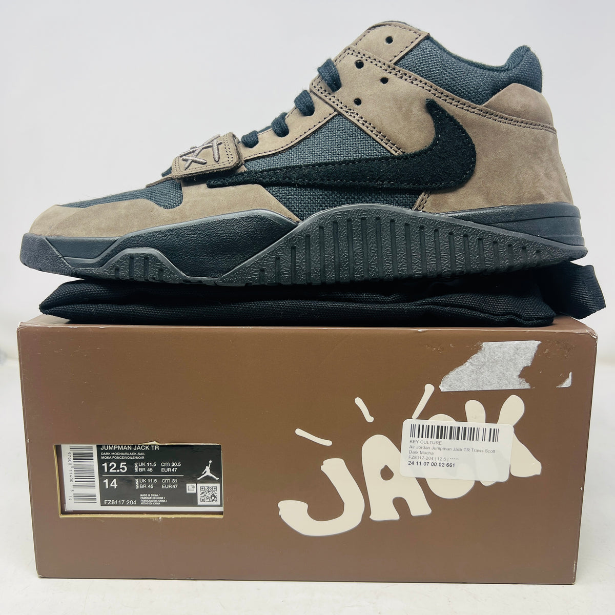 Jumpman Jack TR Dark Mocha/Black-Sail Sneakers Jordan Jumpman Jack TR Travis Scott Dark Mocha – Common Hype main image 2