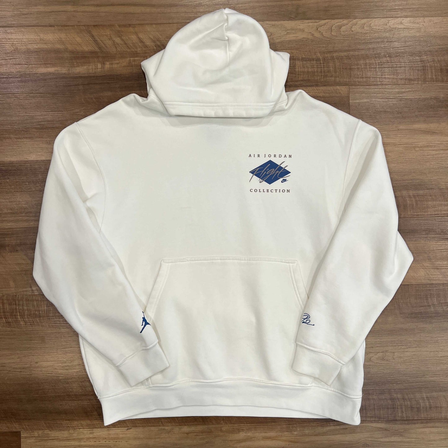 Air Jordan Flight Signature Hoodie 'White', XXL, preowned, authentic.