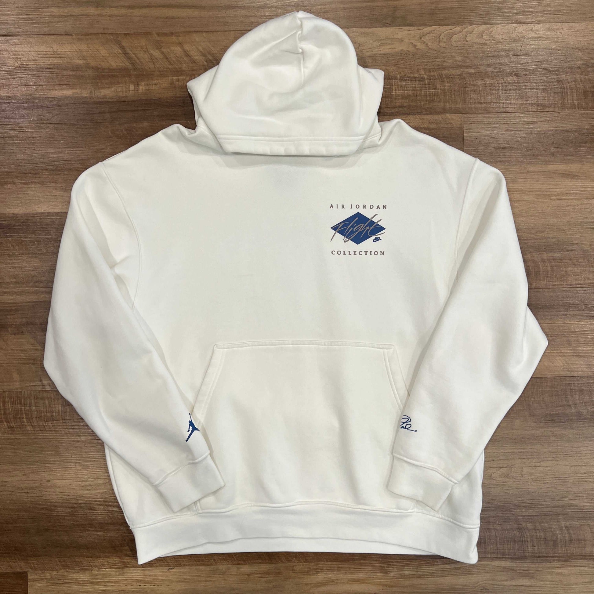 Air Jordan Flight Signature Hoodie 'White', XXL, preowned, authentic.