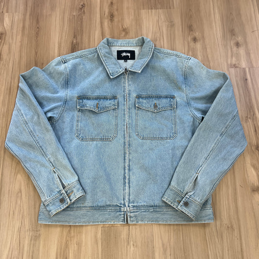 Stussy Denim Garage Jacket Light Blue