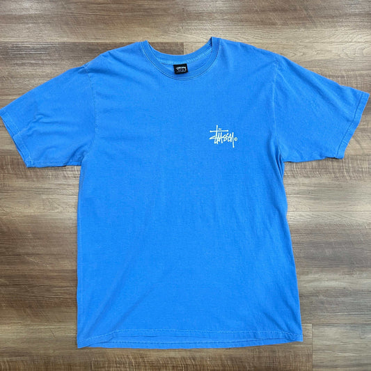 Stussy Venus Pigment Dyed Blue T-shirt, size L, brand new condition.